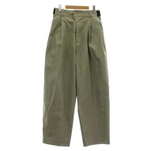 HIGH DENSITY GABARDINE PANTS パンツ スラックス ツータック ワイド テーパード