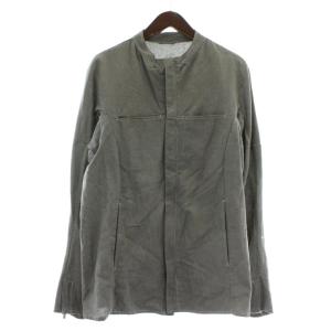 シャツジャケット リネン 44 S グレー