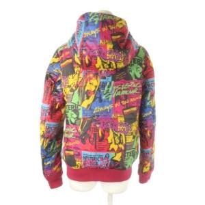 HYSTERIC GLAMOUR プリマロフトナイロンタフタ FUTURE1984総柄フーデッドJK 中綿ジャケット フーディ ジップアップ