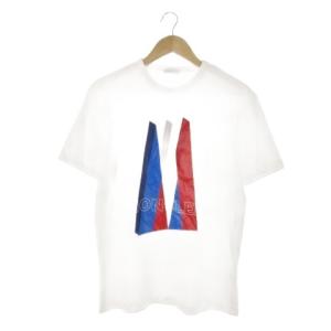 MAGLIA T-SHIRT ロゴプリントTシャツ クルーネック 丸首 半袖 プリント ロゴ S 白 ホワイト
