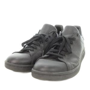 adidas STAN SMITH スニーカー レザー 27.5cm 黒 ブラック ローカット レースアップ スリーストライプス