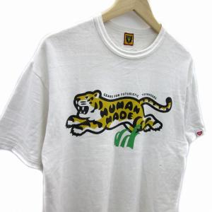 HUMAN MADE Tシャツ カットソー 半袖 ラウンドネック Tiger Graphic L 白 ホワイト /MA1 GY01