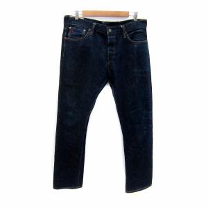 デニムパンツ ジーンズ スリムパンツ ロング丈 赤耳 ボタンフライ 34 インディゴブルー /SY7 GY01