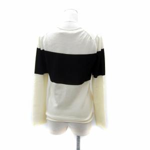 COMME des GARCONS ニット カットソー 長袖 ラウンドネック M 白 ホワイト 黒 ブラック GG-N009 AD2010