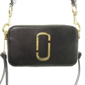The Snapshot ショルダーバッグ クロスボディバッグ ロゴ レザー 黒 ブラック グレー M0014146