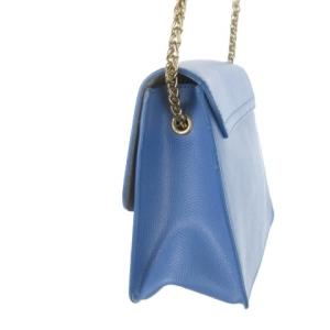 FURLA METROPOLIS ショルダーバッグ ポシェット レザー 革 ロゴ刻印 ロック 青 ブルー /CK30
