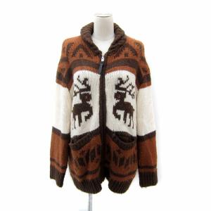 22AW NORDIC KNIT CARDIGAN ニットカーディガン ミドル丈 ノルディック柄 ジップアップ