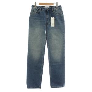 デニムパンツ ジーンズ ストレート ジップフライ ロゴパッチ 26 インディゴ 青 ブルー FTR020.DE0001