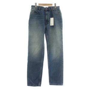 デニムパンツ ジーンズ ストレート ジップフライ ロゴパッチ 27 インディゴ 青 ブルー FTR020.DE0001