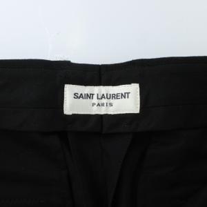 SAINT LAURENT PARIS 22年 スラックス パンツ ウール 46 黒 ブラック 607843Y404W /PP GY19