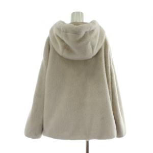 HERNO フーテッドブルゾン エコファージャケット 38 ベージュ GI0124D-12354-1985
