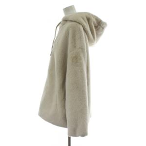 HERNO フーテッドブルゾン エコファージャケット 38 ベージュ GI0124D-12354-1985