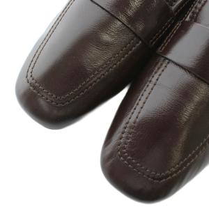 Salvatore Ferragamo 24SS DEBROS ローファー モカシン レザー スクエアトゥ ガンチーニ 7 25.5cm 茶色