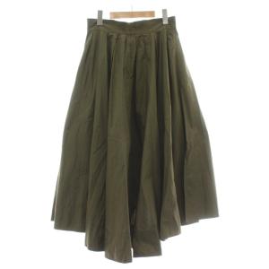 MADISONBLUE TUCK VOLUME SKIRT フレアスカート ロング 02 M カーキ MB171-6715 /XZ