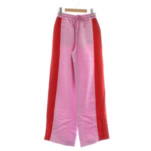 イングランド ENGLAND ワイドパンツ スウェット イージー サイドライン バイカラー 34 S ピンク