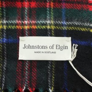 Johnstons of Elgin ジョンストンズ オブ エルガン マフラー カシミヤ チェック柄 180×25cm マルチカラー