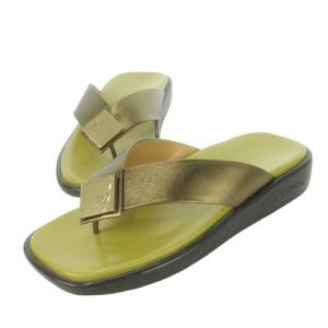トングサンダル 35 ブロンズカラー グリーン
