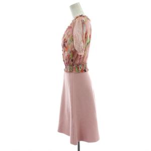Blumarine ワンピース シルク 38 ピンク 花柄 WR0261104