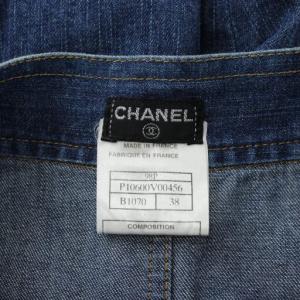 CHANEL ヴィンテージ 98P オーバーオール デニム ココマーク 38 インディゴ