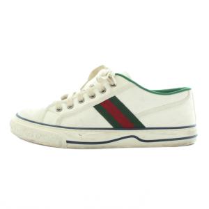 Tennis 1977 スニーカー キャンバス ローカット GG柄 シェリーライン 白 ホワイト /XZ