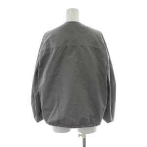 JIL SANDER ブルゾン ジャケット 絹 シルク 32 グレー ノーカラー ショート丈 JSPH420605WH45060061