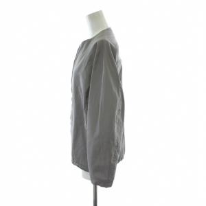 JIL SANDER ブルゾン ジャケット 絹 シルク 32 グレー ノーカラー ショート丈 JSPH420605WH45060061