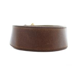 PRADA ヴィンテージ レザーベルト ドラゴンバックル ゴールド金具 ロゴ 75/30 茶 ブラウン GY19 /MQ