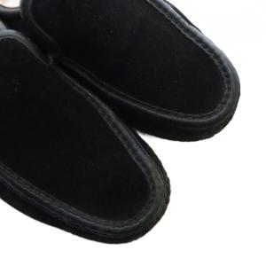 ISSEY MIYAKE ローファー モカシン ロゴ スエード 黒 ブラック GY19 /MQ