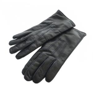手袋 グローブ レザー ロゴ M 黒 ブラック GY19 /MQ