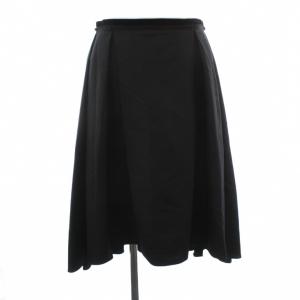 フィッシュテールスカート シルク 42 ブラック フレア 37140-ASFI422K
