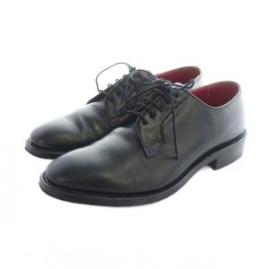 ローファー ビジネスシューズ レースアップ ロゴ レザー 24cm 黒 ブラック GY19 /MQ