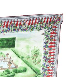 FENDI 大判スカーフ ストール 庭 総柄 ロゴ 絹 シルク マルチカラー GY19 /MQ OH