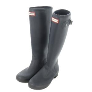 ORIGINAL TALL レインブーツ ロング ベルト ロゴ 大きいサイズ 8 25cm 紺 ネイビー