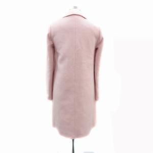 BLUGIRL タグ付き チェスターコート ロング丈 ビジュー シングルボタン 38 M ピンク /HO9 GY19