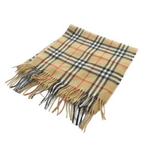 ヴィンテージ ピュアカシミヤ マフラー ノバチェック ベージュ