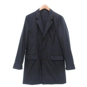 MONSIEUR 中綿 チェスターコート イタリア製 44 紺 ネイビー /UO GY03
