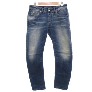 美品 rombee-XT デニムパンツ ジーンズ ウォッシュ加工 W32 ブルー系 /UO GY03