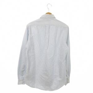RALPH LAUREN OXFORD SHIRT ボタンダウンシャツ 長袖 S 青 ブルー ストライプ ロゴ刺繍 /AO2 GY03