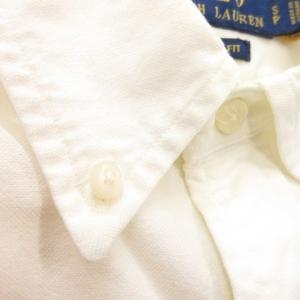 POLO RALPH LAUREN ICONIQ OXFORD SHIRT 長袖シャツ S 白 ホワイト ボタンダウン ロゴ刺繍 /AO1