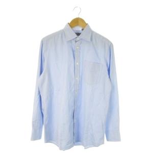 ワイシャツ Yシャツ 長袖シャツ L 青 ブルー ヘリンボーン PL-N1001*-32311 /AO22