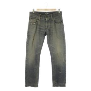 デニムパンツ 46 ネイビー 紺 インディゴ ダメージ加工 /AO26 GY03
