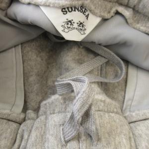 SUNSEA スウェットパンツ ジョガー 切替 レザー 配色 裏起毛 2 M グレージュ /AO21 GY03