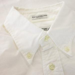 INDIVIDUALIZED SHIRTS シャツ 15 32 白 ホワイト ハーフボタン ボタンダウン 長袖 /AH1 GY03