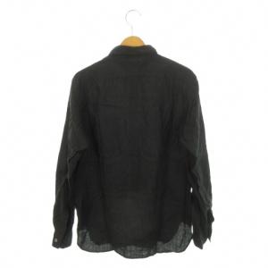 MARGARET HOWELL リネンシャツ 麻 長袖 M 黒 ブラック /AH16 GY03