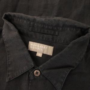 MARGARET HOWELL リネンシャツ 麻 長袖 M 黒 ブラック /AH16 GY03