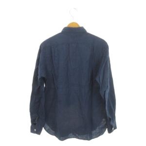 MARGARET HOWELL リネンシャツ 麻 長袖 XL 紺 ネイビー /AH18 GY03