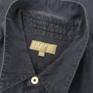 MARGARET HOWELL リネンシャツ 麻 長袖 XL 紺 ネイビー /AH18 GY03