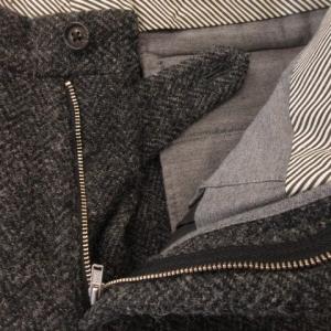 JOURNAL STANDARD TRISECT ハリスツイード テーパードパンツ トラウザー スラックス ウール ヘリンボーン M グレー /AH15