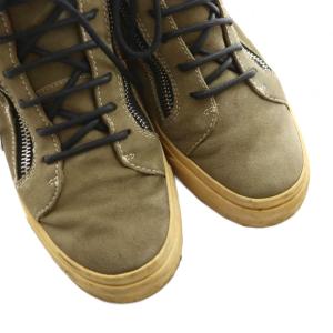 GIUSEPPE ZANOTTI ハイカットスニーカー スエード ボア 40 オリーブ /SS OS GY03