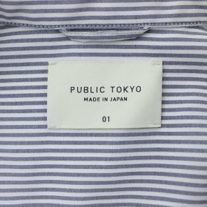 PUBLIC TOKYO コンフォートリラックスレギュラーシャツ 長袖 トップス 1 グレー ホワイト 白 152500001 /PP